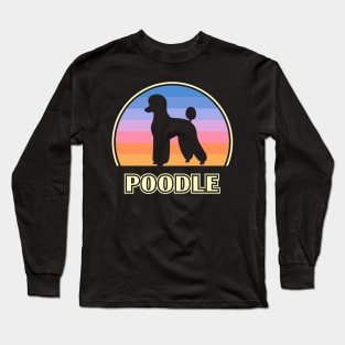 Poodle Vintage Sunset Dog Long Sleeve T-Shirt
